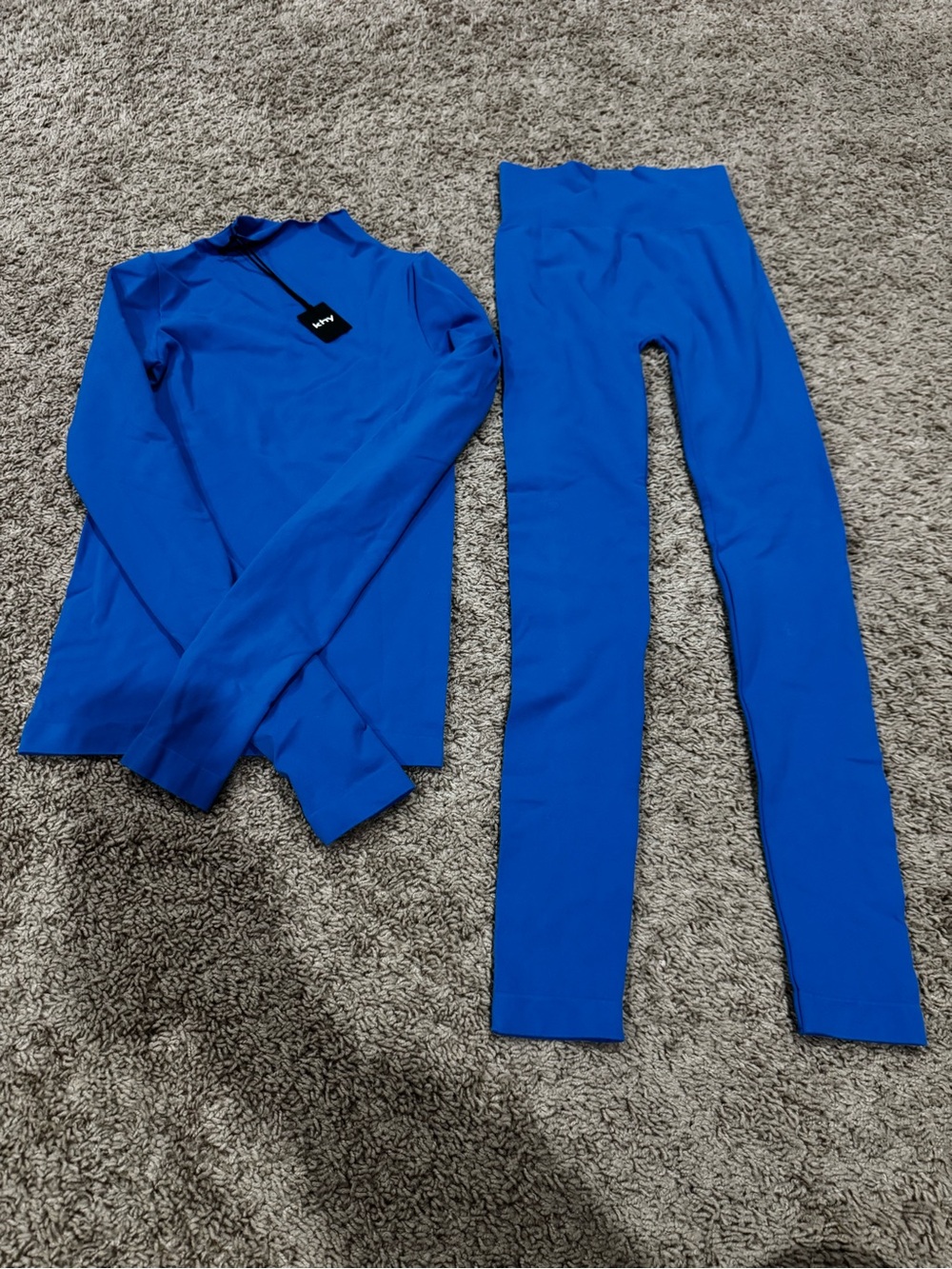 KHY Blue Long Sleeve Top & High Waist Leggings